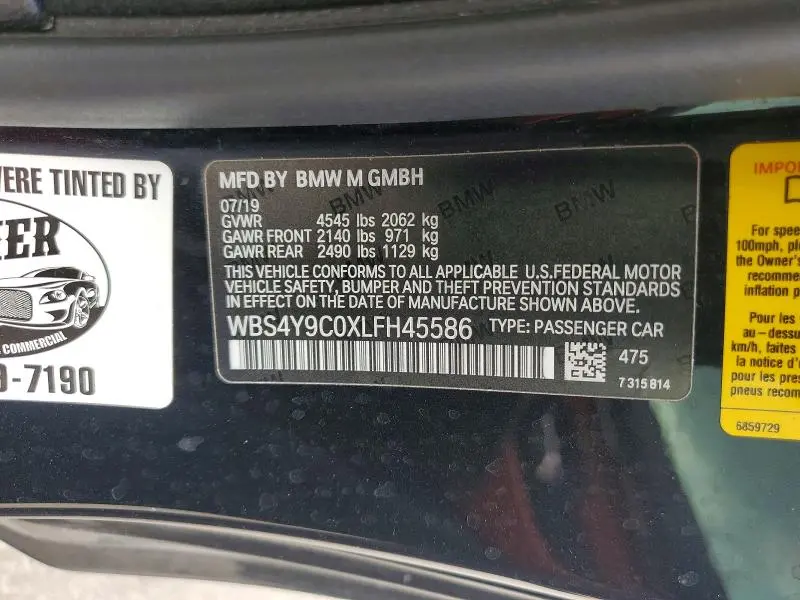 2020 BMW M4   