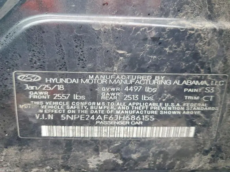 2018 HYUNDAI SONATA SE  