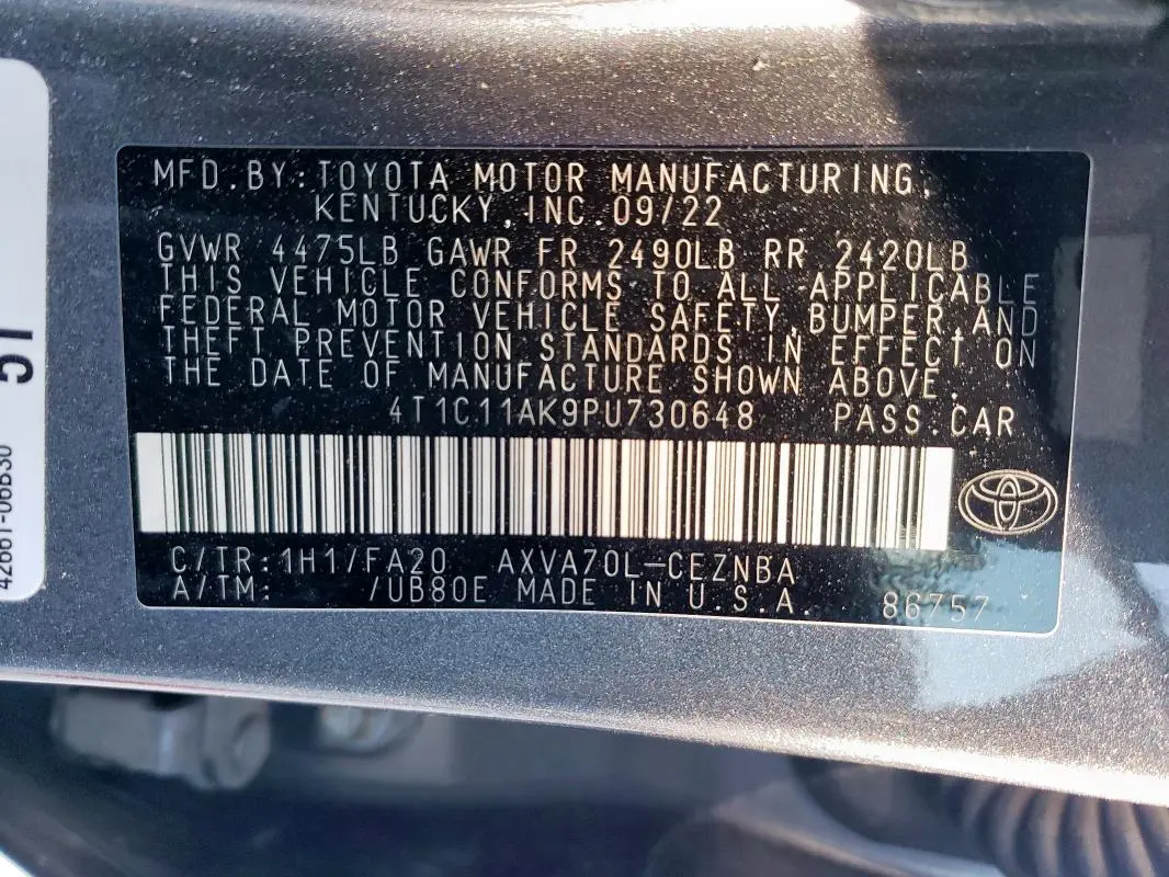 2023 TOYOTA CAMRY LE