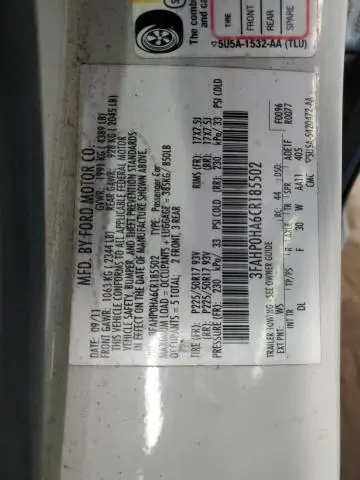 2012 FORD FUSION SE  