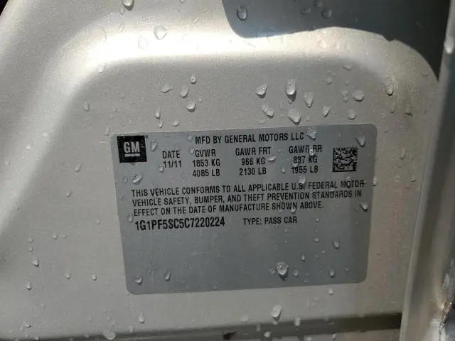 2012 CHEVROLET CRUZE LT  