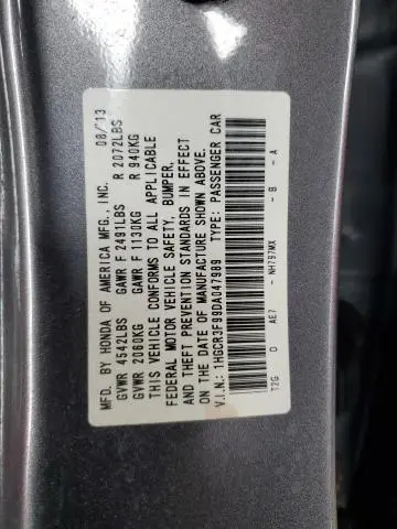 2013 HONDA ACCORD TOURING  