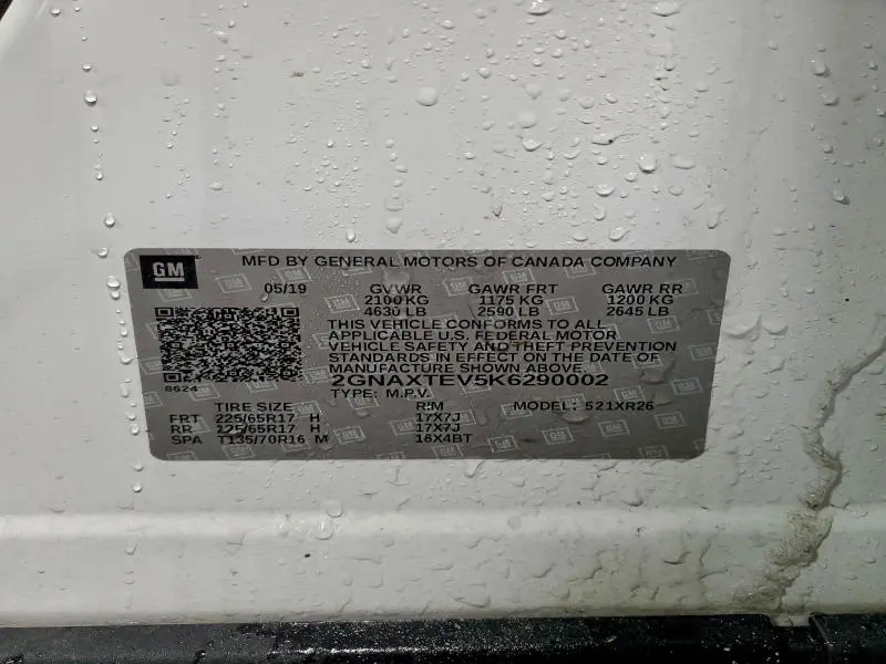 2019 CHEVROLET EQUINOX LT  