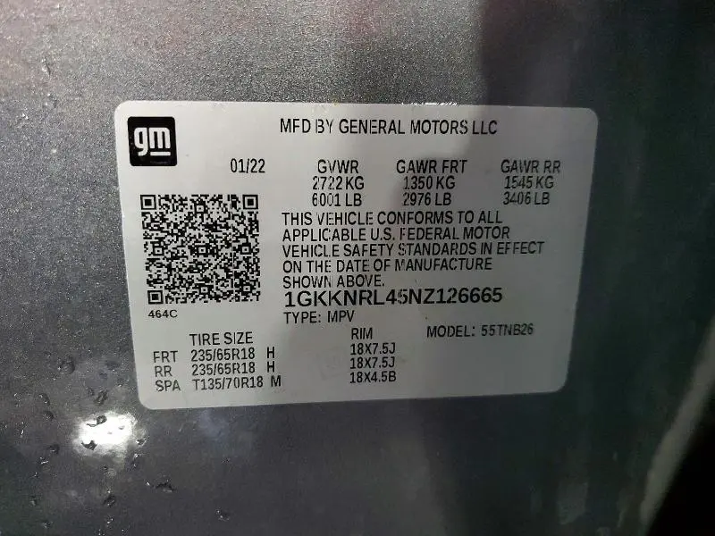 2022 GMC ACADIA SLE  