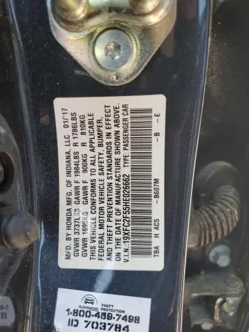 2017 HONDA CIVIC LX  