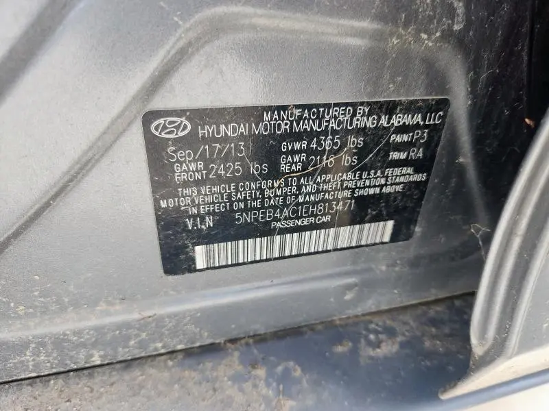 2014 HYUNDAI SONATA GLS  