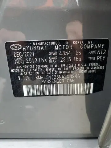 2022 HYUNDAI SONATA LIMITED  
