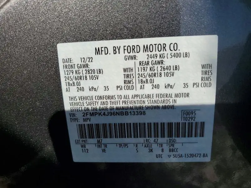 2022 FORD EDGE SEL   
