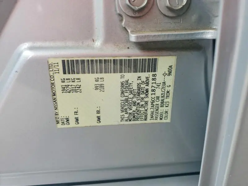 2012 NISSAN ALTIMA 2.5  