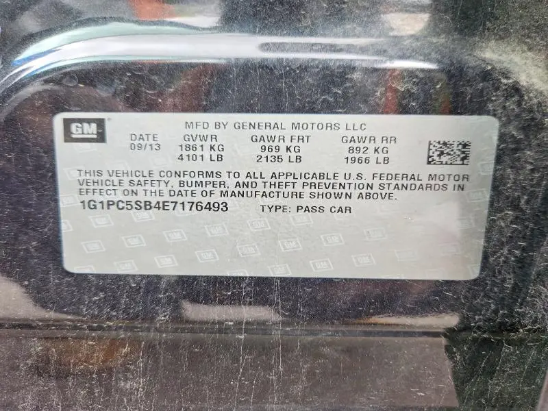 2014 CHEVROLET CRUZE LT  