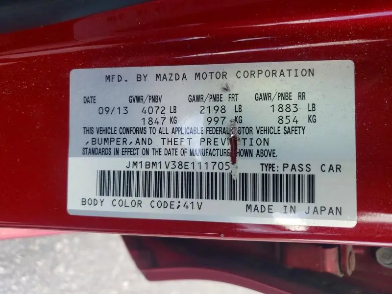 2014 MAZDA 3   