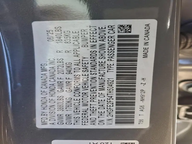 2026 HONDA CIVIC SPORT  