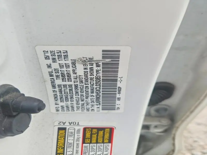 2012 HONDA CR-V EX  