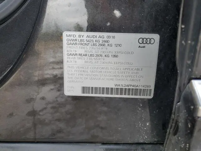 2016 AUDI Q5 PREMIUM PLUS  