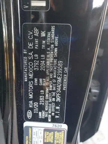 2021 KIA FORTE GT LINE  