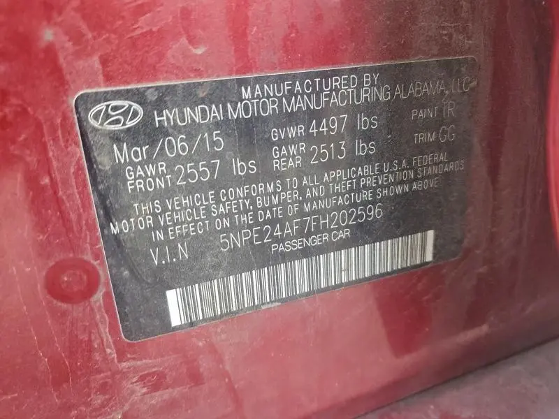 2015 HYUNDAI SONATA SE  