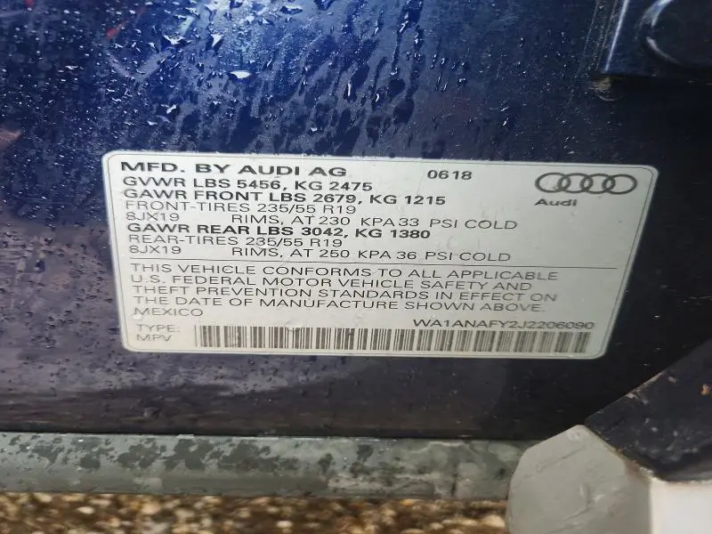 2018 AUDI Q5 PREMIUM  