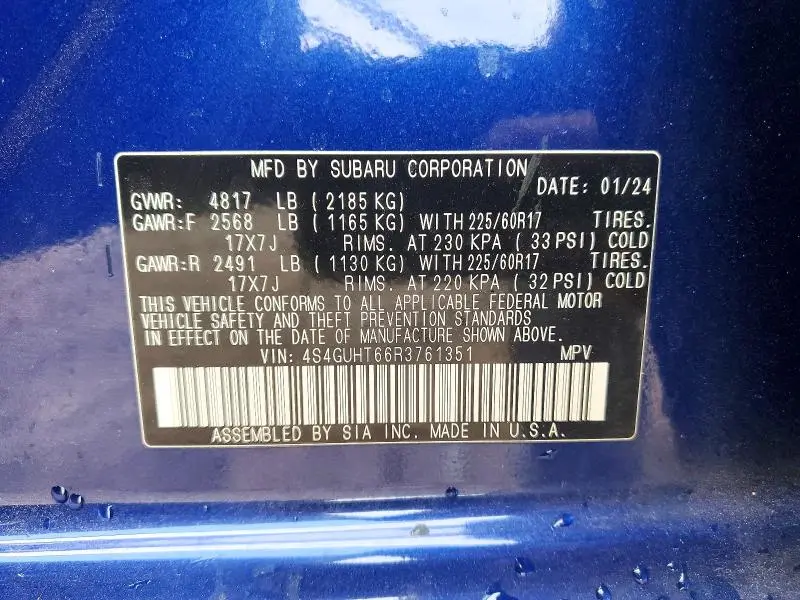 2024 SUBARU CROSSTREK WILDERNESS  