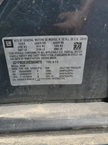 2013 CADILLAC SRX PERFORMANCE COLLECTION  