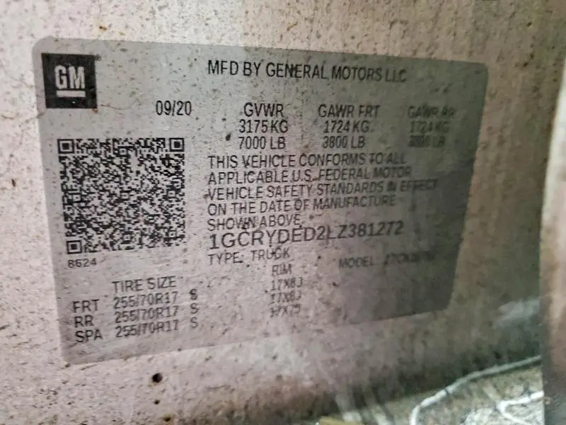 2020 CHEVROLET SILVERADO K1500 LT  