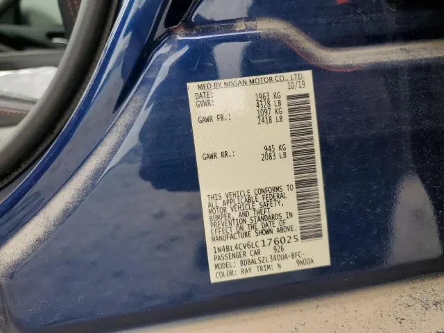 2020 NISSAN ALTIMA SR  