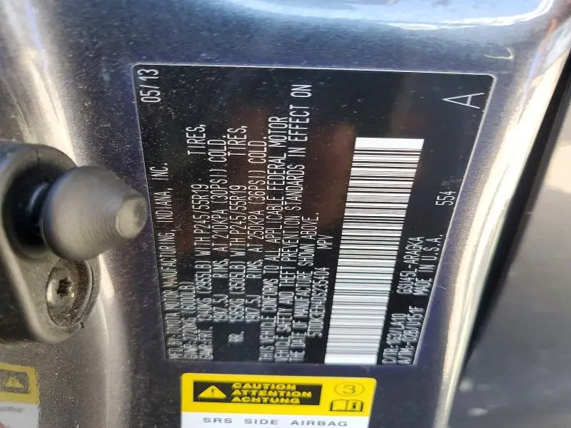 2013 TOYOTA HIGHLANDER LIMITED  
