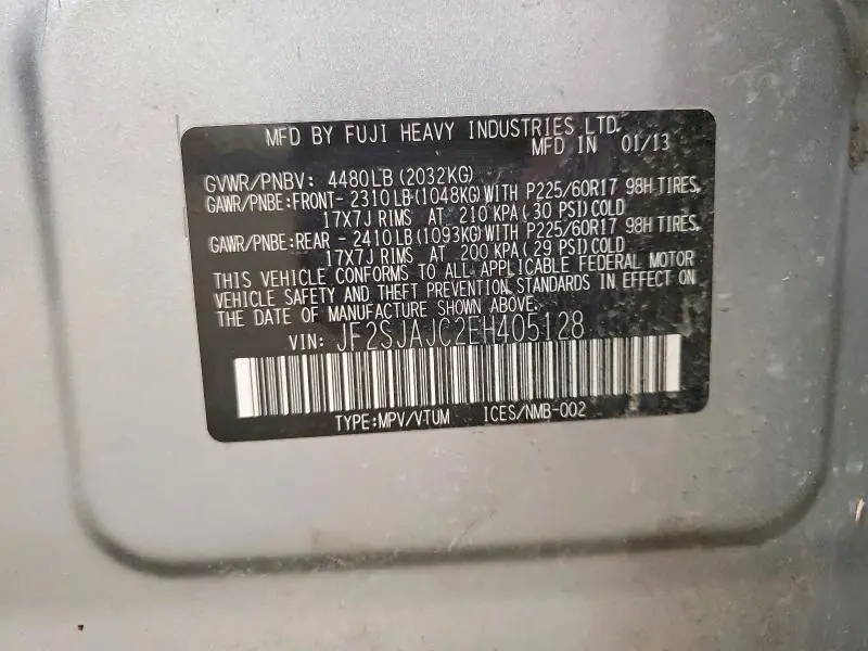 2014 SUBARU FORESTER 2.5I LIMITED  