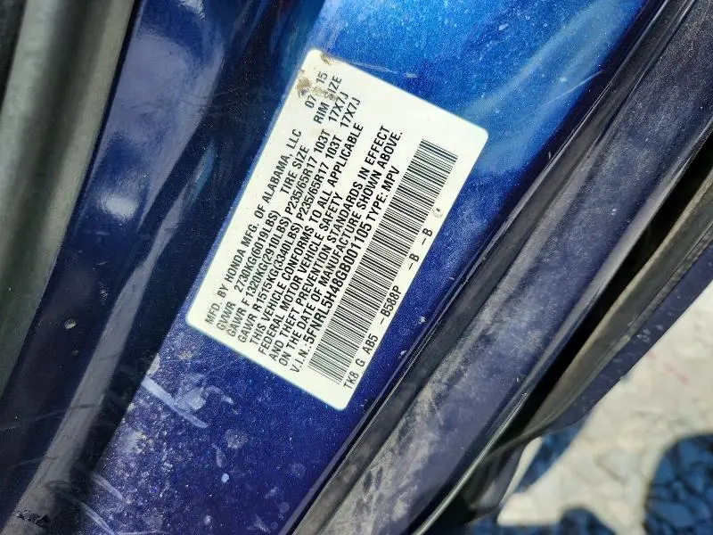 2016 HONDA ODYSSEY EX  