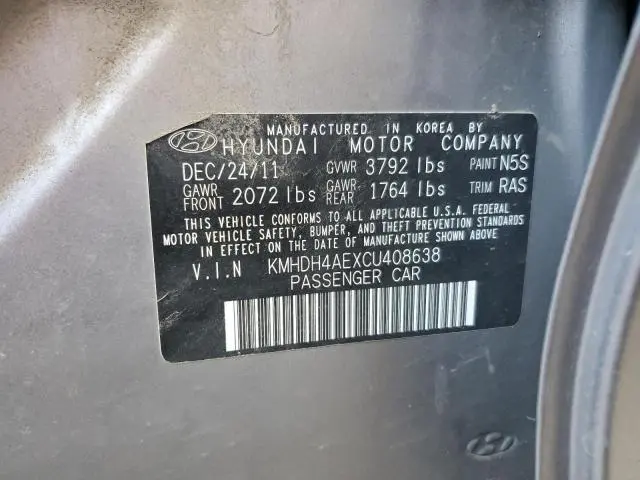 2012 HYUNDAI ELANTRA GLS  