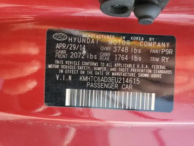 2014 HYUNDAI VELOSTER   