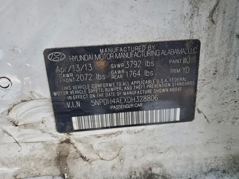 2013 HYUNDAI ELANTRA GLS  