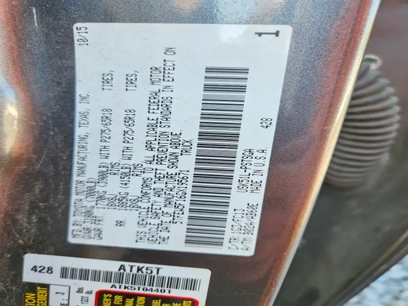 2016 TOYOTA TUNDRA CREWMAX SR5  