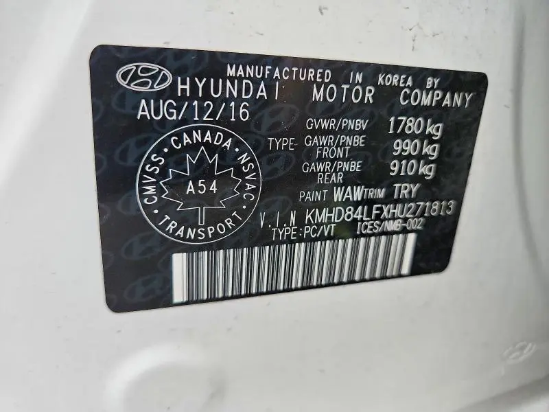2017 HYUNDAI ELANTRA SE  