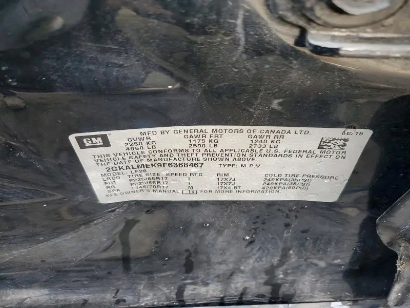 2015 GMC TERRAIN SLE  