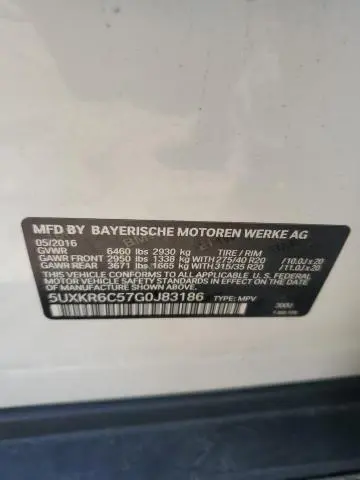 2016 BMW X5 XDRIVE50I  