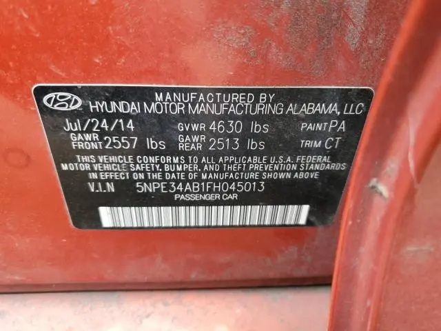 2015 HYUNDAI SONATA SPORT  