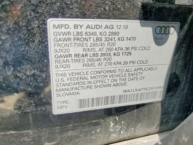 2020 AUDI Q7 PREMIUM PLUS  