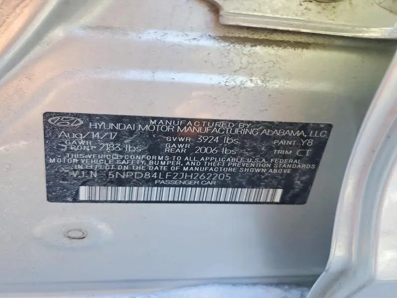 2018 HYUNDAI ELANTRA SEL  