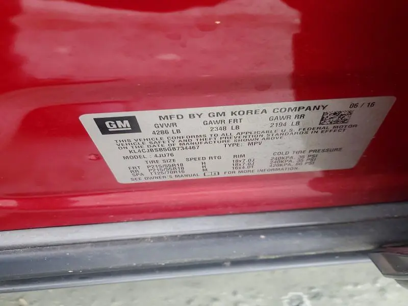 2016 BUICK ENCORE CONVENIENCE  