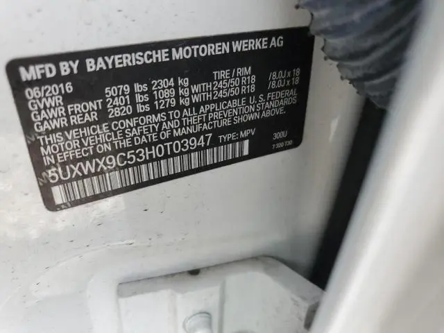 2017 BMW X3 XDRIVE28I  