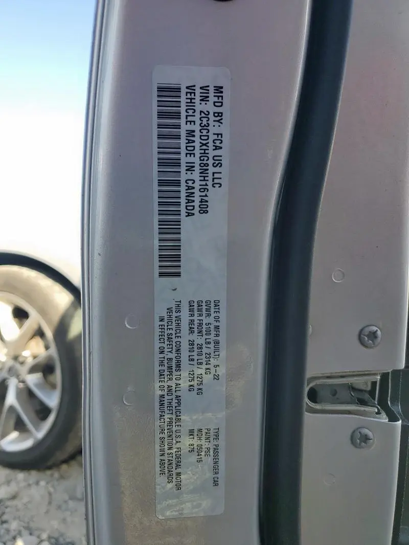 2022 DODGE CHARGER GT  