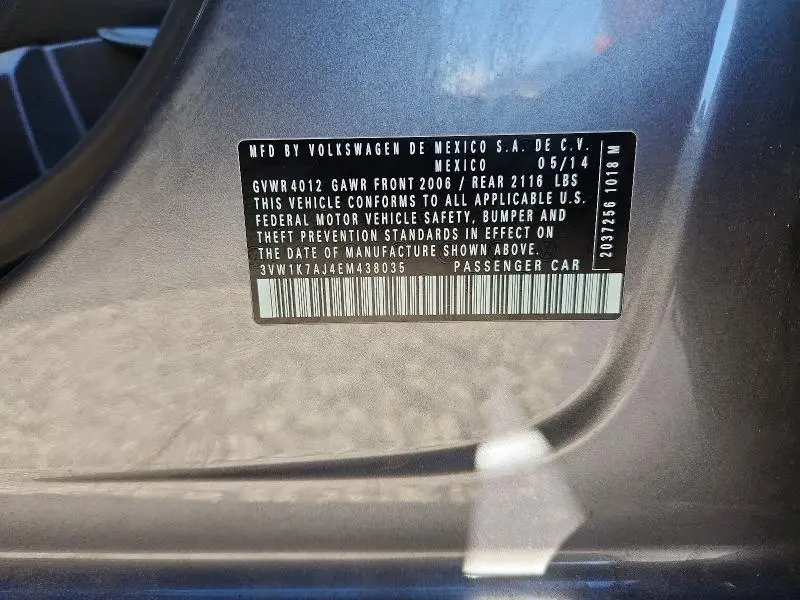 2014 VOLKSWAGEN JETTA BASE  
