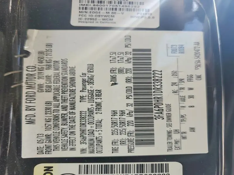 2013 FORD FUSION SE  