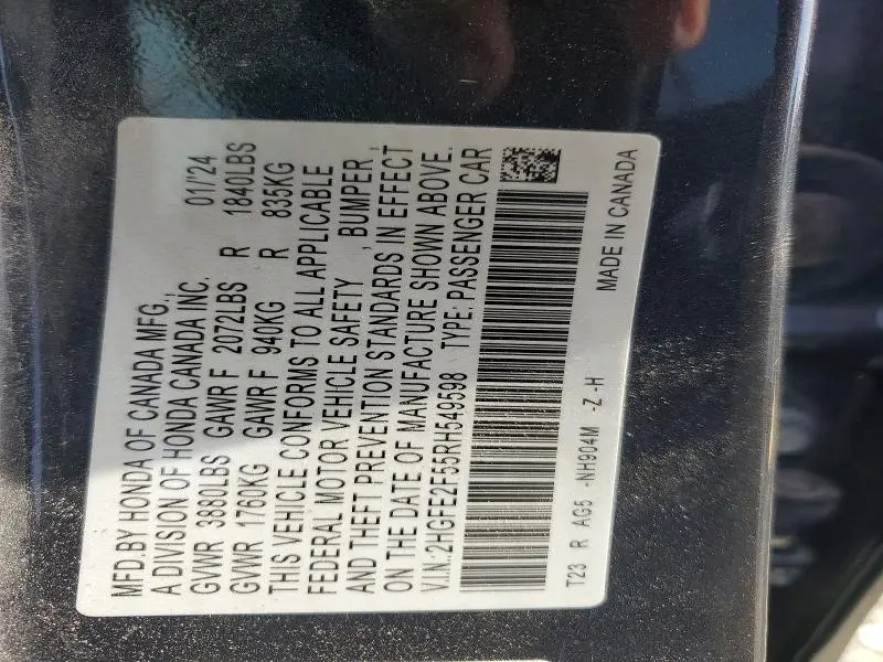 2024 HONDA CIVIC SPORT  