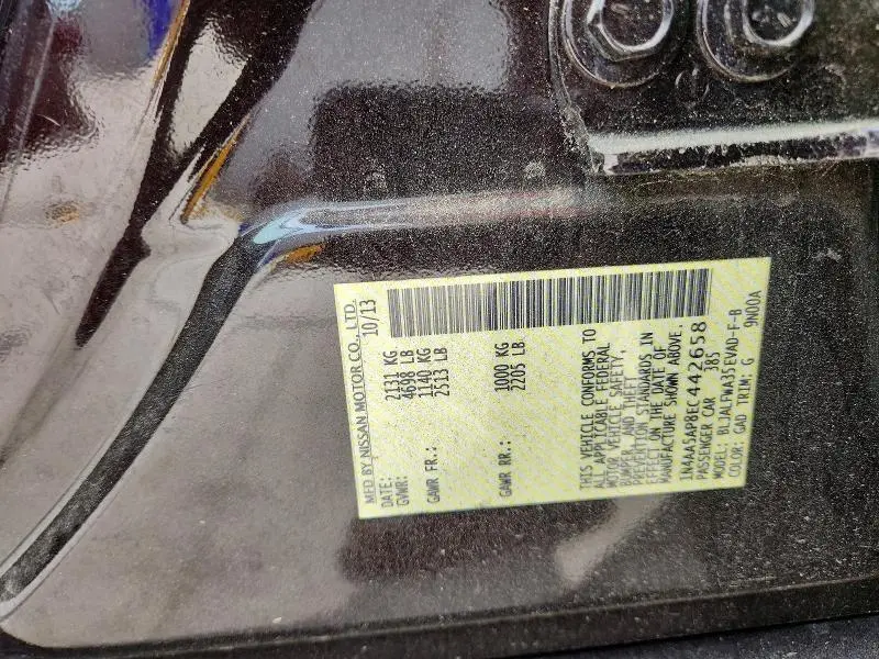 2014 NISSAN MAXIMA 3.5 S  