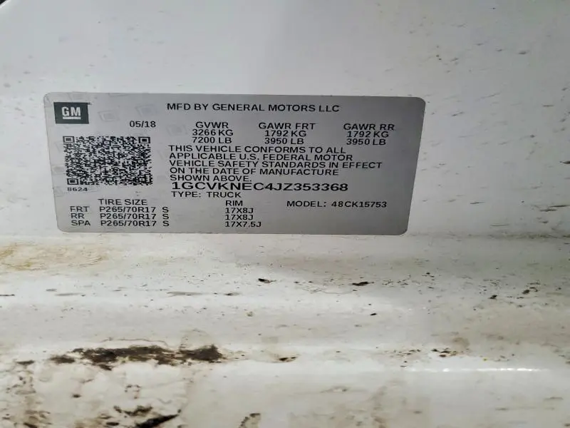 2018 CHEVROLET SILVERADO K1500  