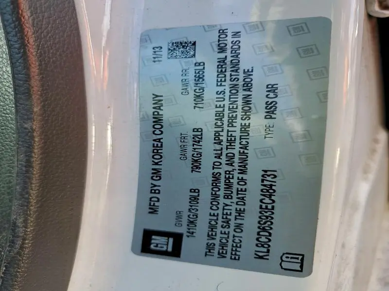 2014 CHEVROLET SPARK 1LT  