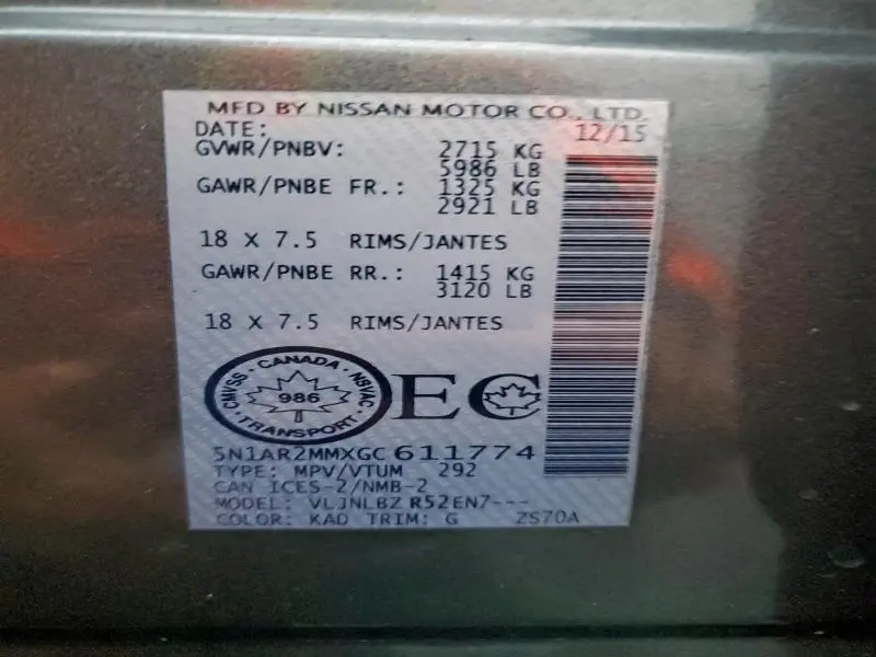 2016 NISSAN PATHFINDER S  