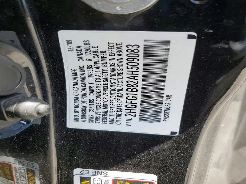 2010 HONDA CIVIC EX  