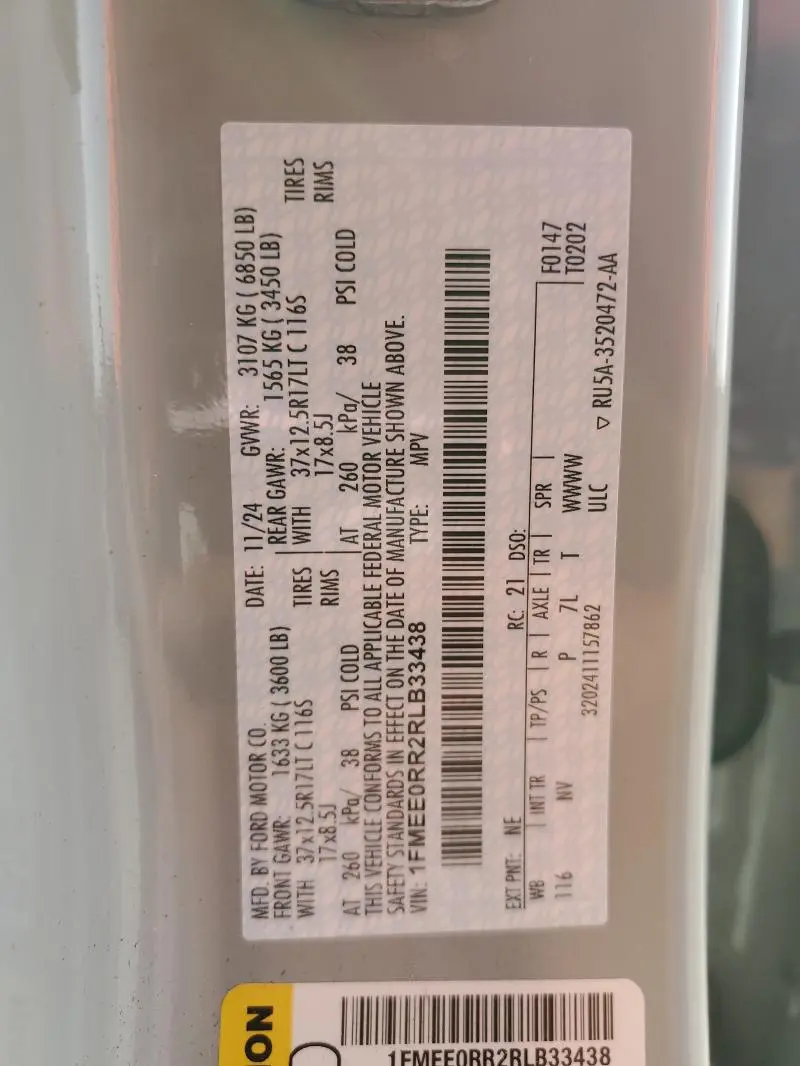 2024 FORD BRONCO RAPTOR  